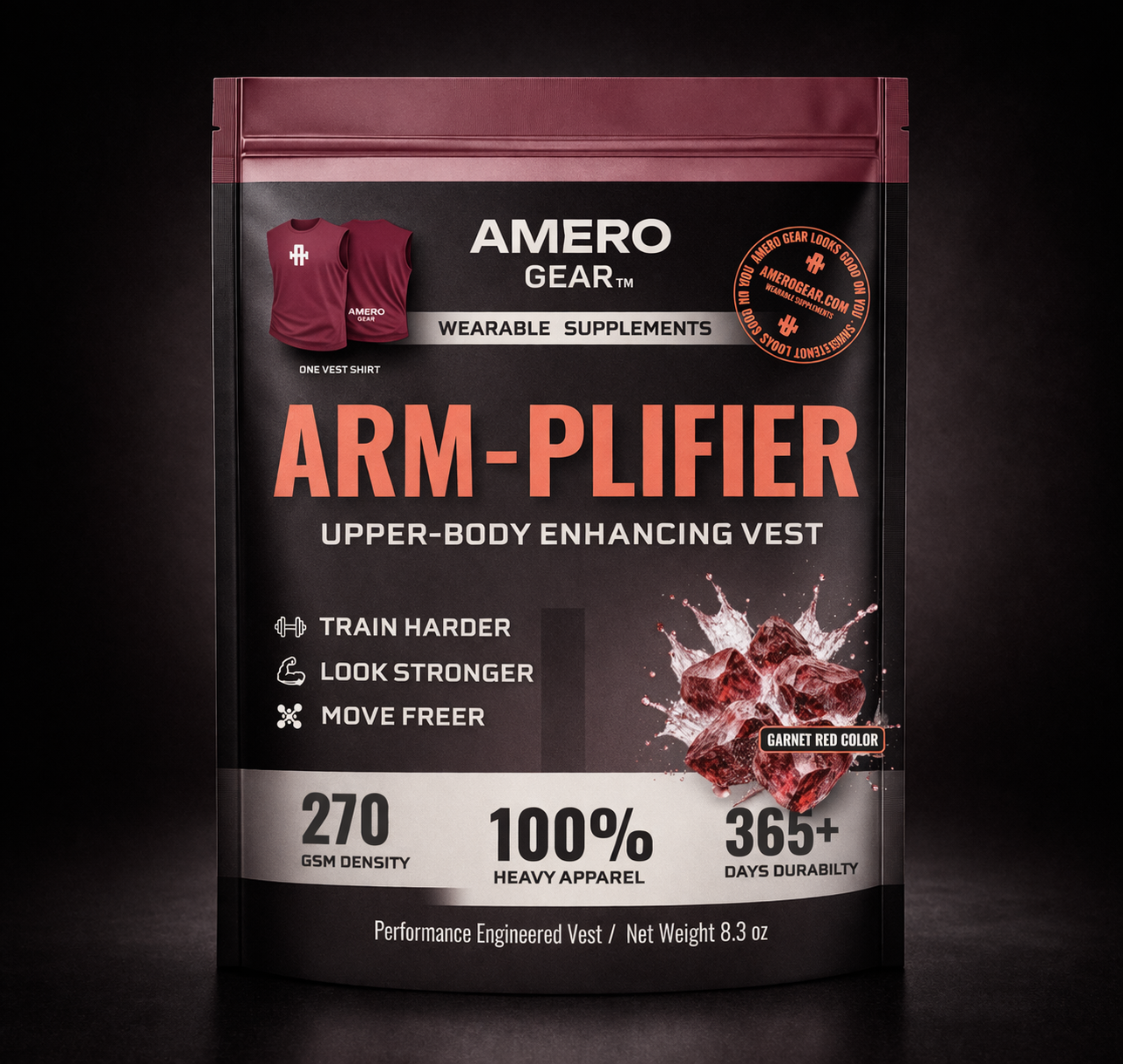 ARM-PLIFIER · GARNET RED