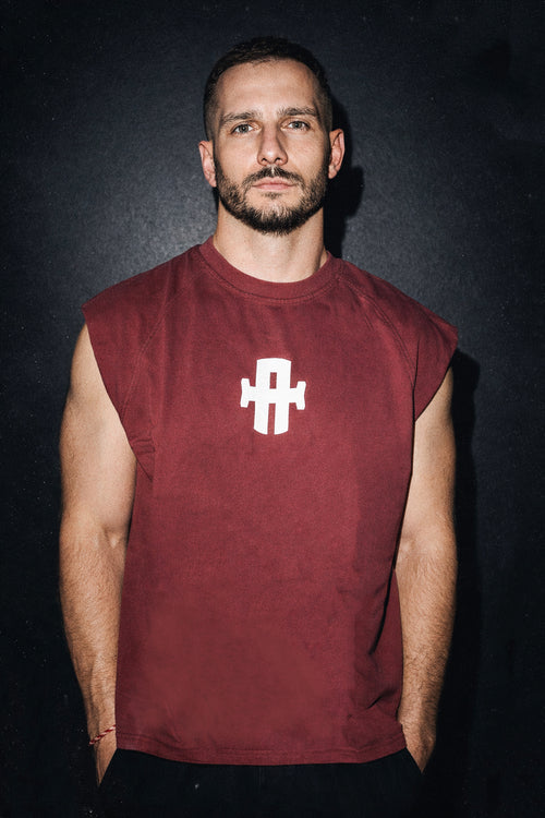 ARM-PLIFIER GARNET RED VEST + DUO STACK TANK TOPS